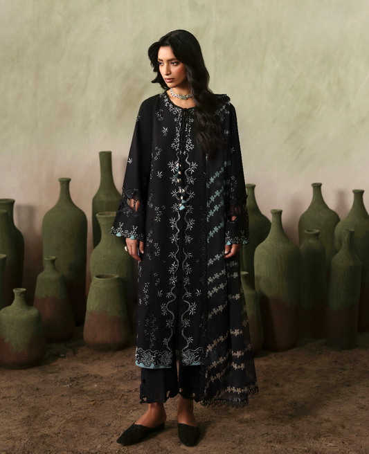 Republic Womenswear | Basics Pret | Shadow Muse - Luxury Dress - available at Maria Faisal in UK and USA.