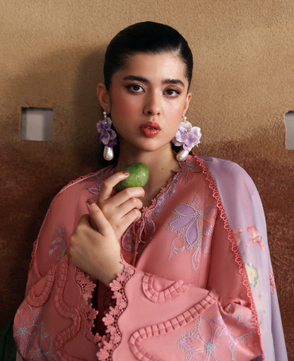 Republic Womenswear | Basics Pret | Coral Bloom - Luxury Dress - available at Maria Faisal in UK and USA.