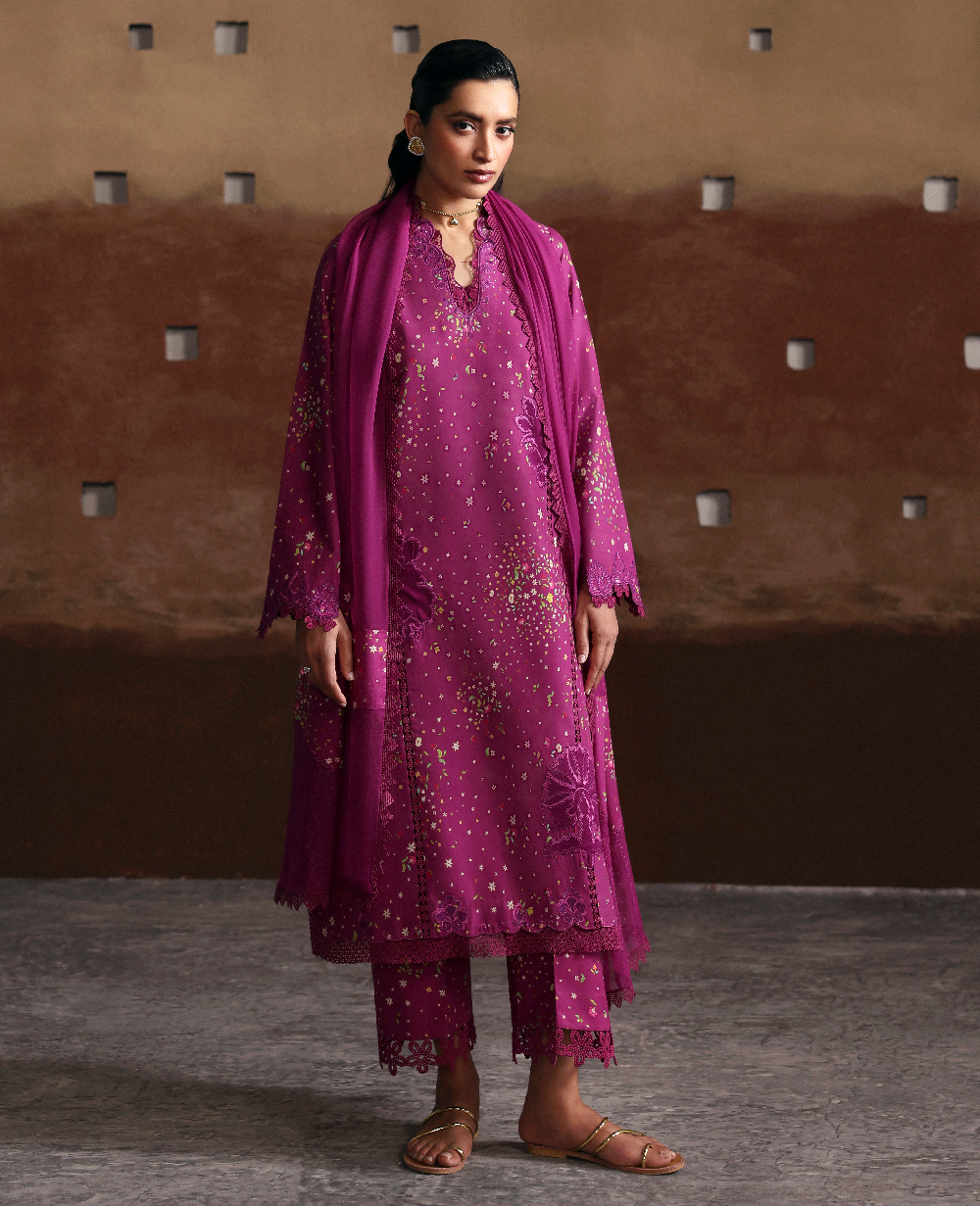 Republic Womenswear | Basics Pret | Monochrome Muse - Luxury Dress - available at Maria Faisal in UK and USA.