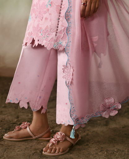 Republic Womenswear | Basics Pret | Pink Marshmello - Luxury Dress - available at Maria Faisal in UK and USA.