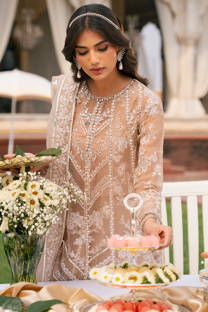 Cross Stitch | SS-25 RTW WEDDING EDIT-1 | BRONZE BLAZE - Wedding Dress - available at Maria Faisal in UK and USA.