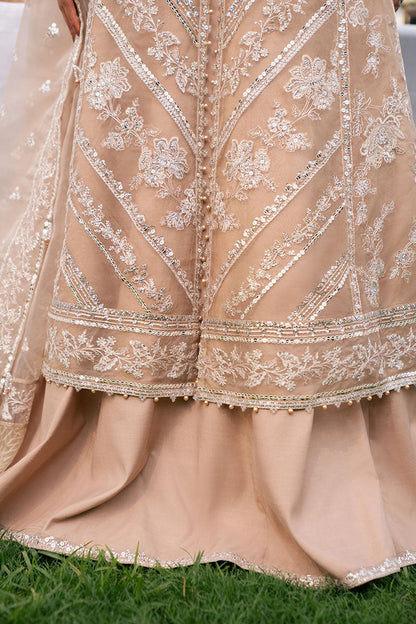 Cross Stitch | SS-25 RTW WEDDING EDIT-1 | BRONZE BLAZE - Wedding Dress - available at Maria Faisal in UK and USA.