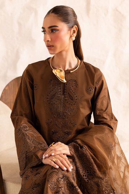 Marjjan | Guzel Lawn | SMC 206-A (Brown) - Ladies Clothes - Maria Faisal