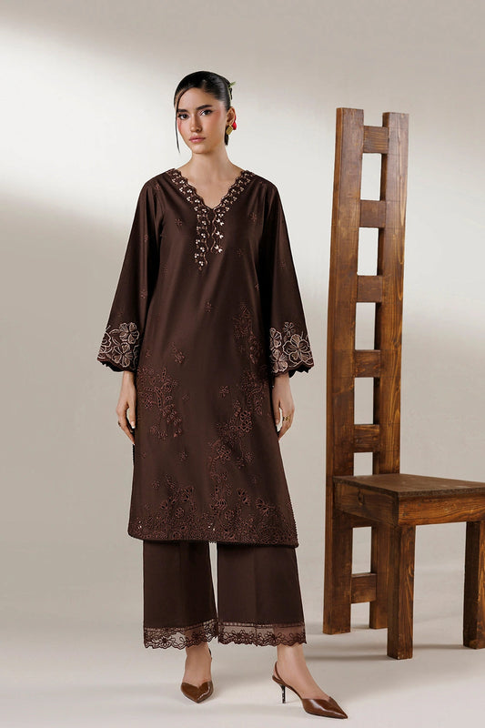 Azure | Chic Essentials |Brown Sugar - Casual Dress - available at Maria Faisal in UK and USA.