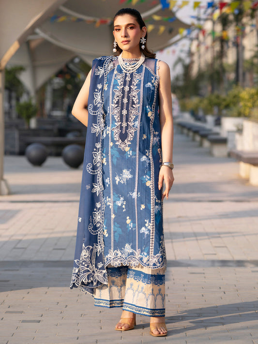 Mahnur | Broadway Luxury Lawn 26 | BW - 003 - Luxury Dress - available at Maria Faisal in UK and USA.
