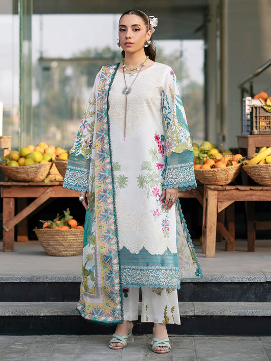 Mahnur | Broadway Luxury Lawn 26 | BW - 004 - Luxury Dress - available at Maria Faisal in UK and USA.