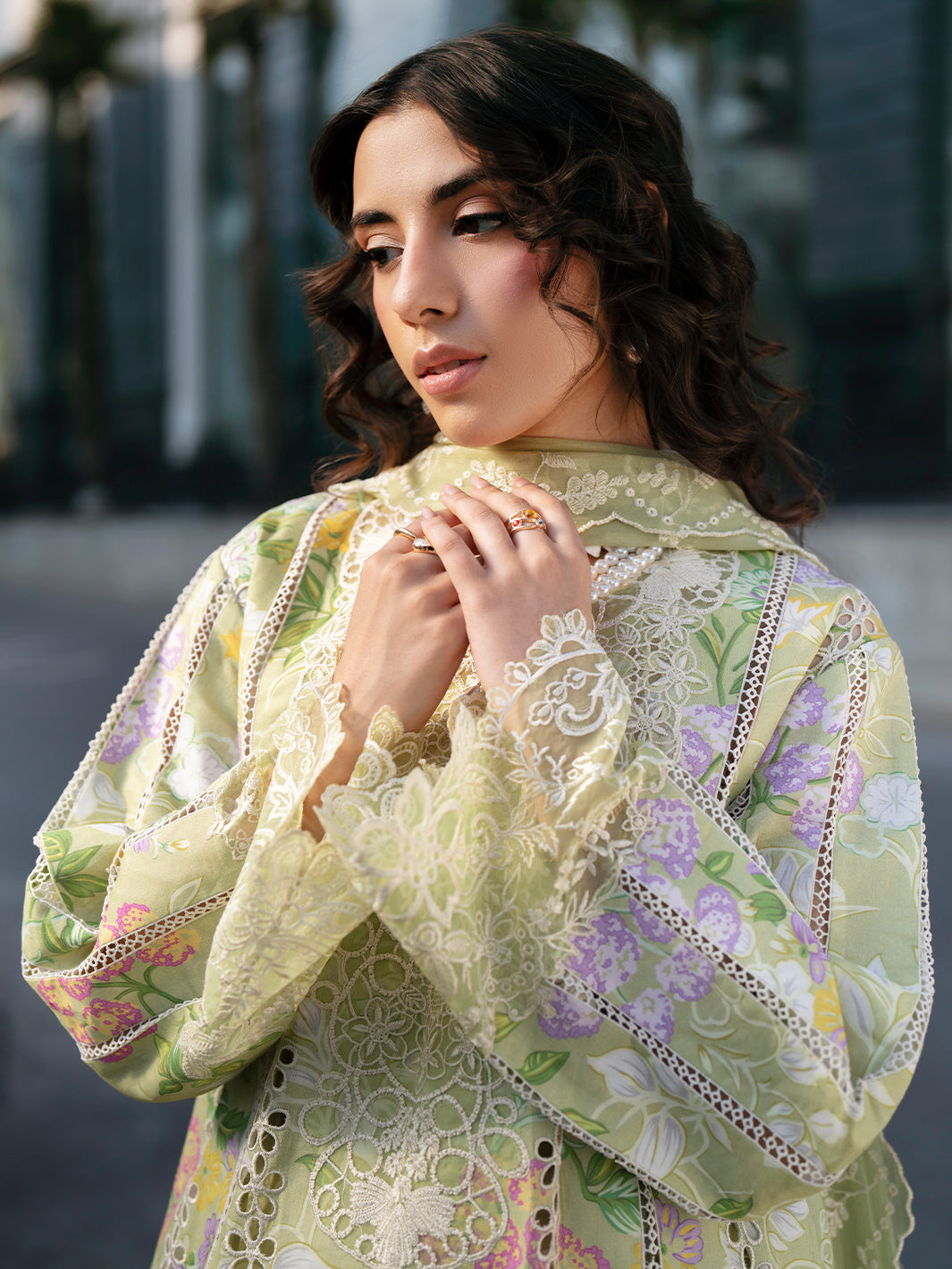 Mahnur | Broadway Luxury Lawn 26 | BW - 005 - Luxury Dress - available at Maria Faisal in UK and USA.