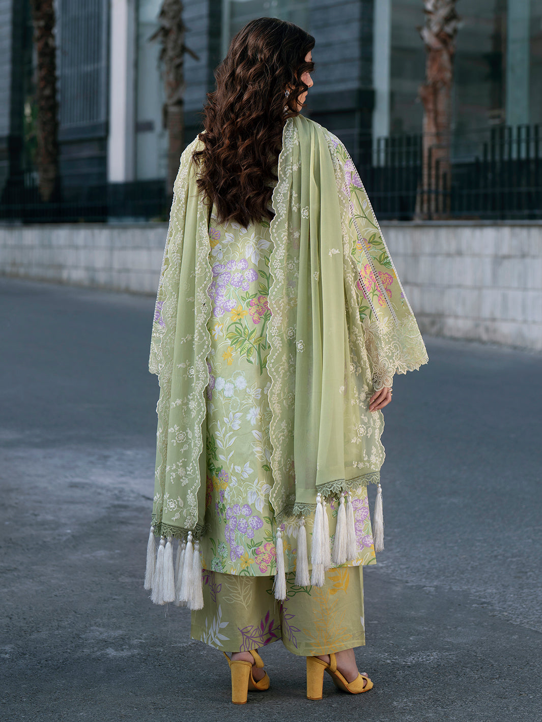 Mahnur | Broadway Luxury Lawn 26 | BW - 005 - Luxury Dress - available at Maria Faisal in UK and USA.