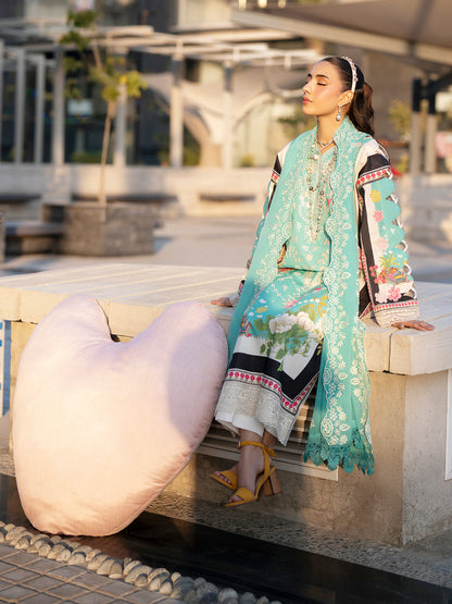 Mahnur | Broadway Luxury Lawn 26 | BW - 007 - Luxury Dress - available at Maria Faisal in UK and USA.