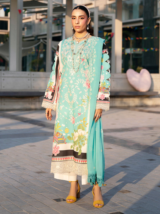 Mahnur | Broadway Luxury Lawn 26 | BW - 007 - Luxury Dress - available at Maria Faisal in UK and USA.