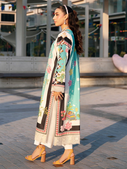 Mahnur | Broadway Luxury Lawn 26 | BW - 007 - Luxury Dress - available at Maria Faisal in UK and USA.