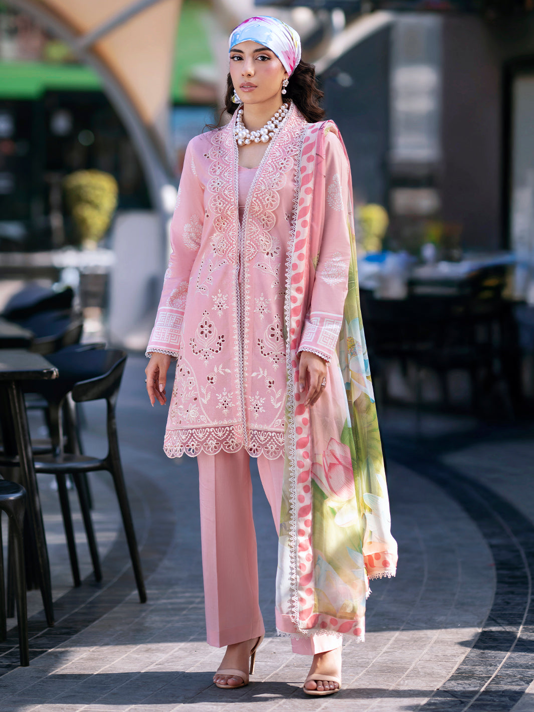 Mahnur | Broadway Luxury Lawn 26 | BW - 008 - Luxury Dress - available at Maria Faisal in UK and USA.