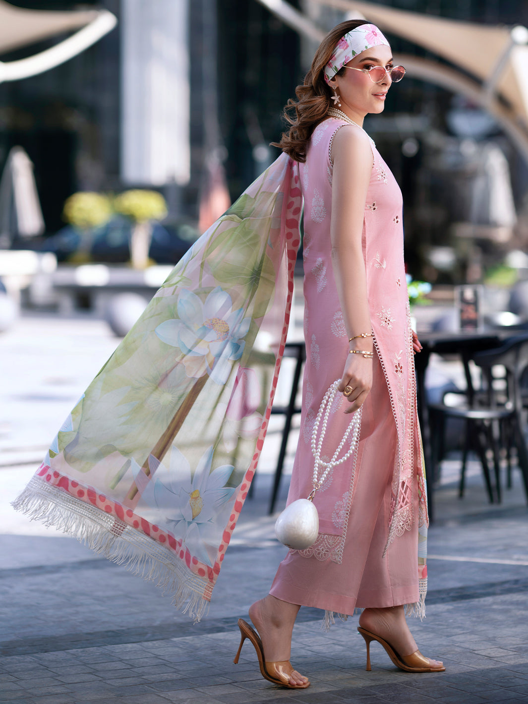 Mahnur | Broadway Luxury Lawn 26 | BW - 008 - Luxury Dress - available at Maria Faisal in UK and USA.