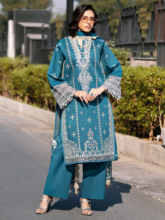 Mahnur | Broadway Luxury Lawn 26 | BW - 010 - Luxury Dress - available at Maria Faisal in UK and USA.