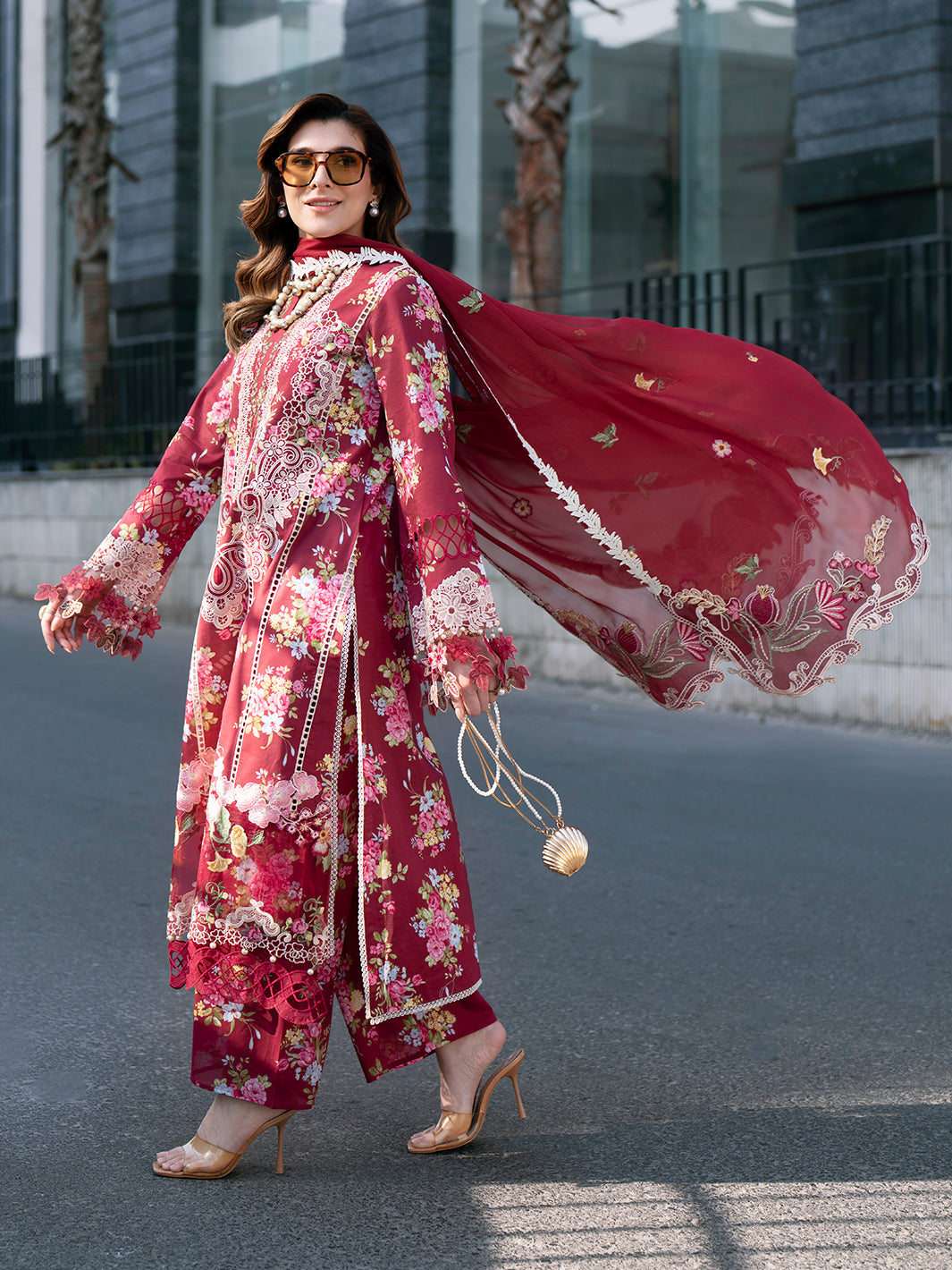 Mahnur | Broadway Luxury Lawn 26 | BW - 011 - Luxury Dress - available at Maria Faisal in UK and USA.