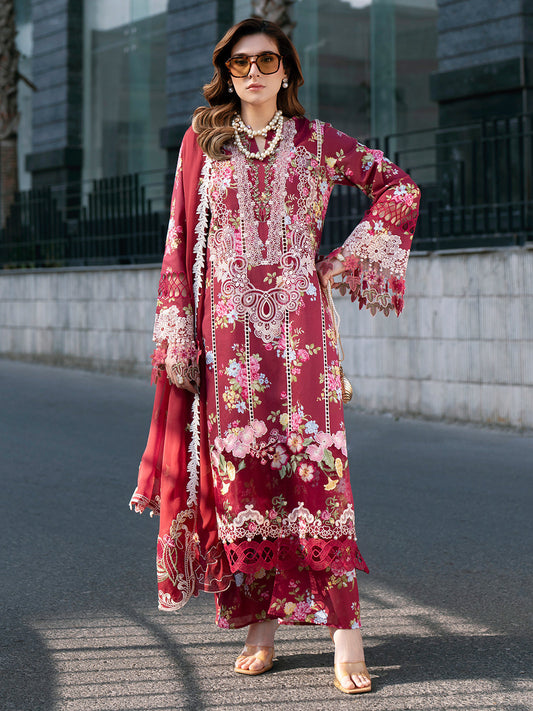 Mahnur | Broadway Luxury Lawn 26 | BW - 011 - Luxury Dress - available at Maria Faisal in UK and USA.