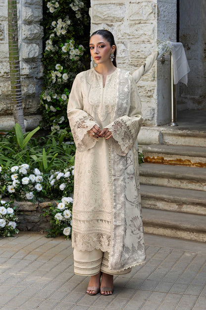 Akbar Aslam | Elaria RTW Lawn 26 | Aurielle - Luxury Dress - available at Maria Faisal in UK and USA.
