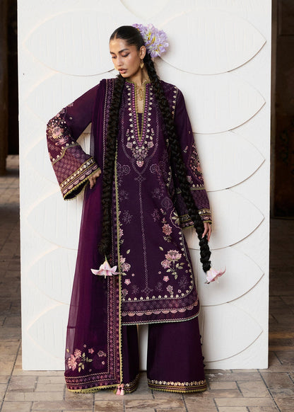 Hussain Rehar | Zan SS26 | Banafsh - Luxury Dress - available at Maria Faisal in UK and USA.