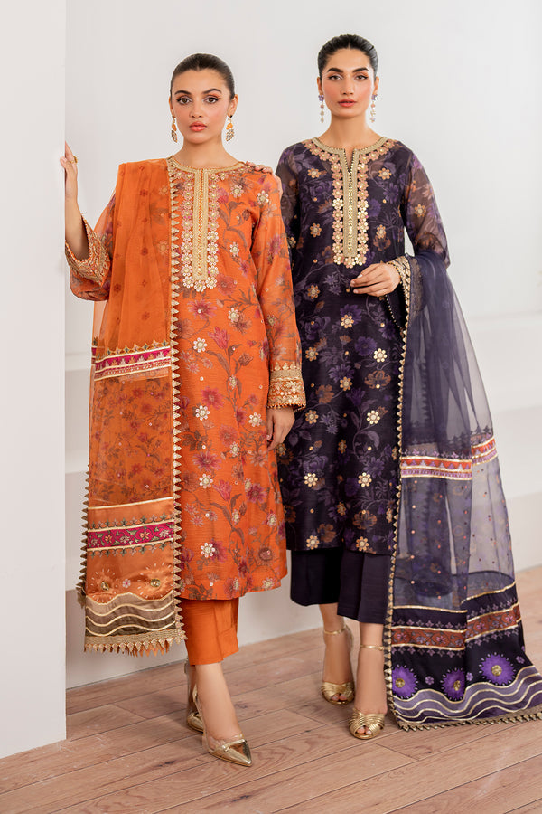 Baroque | Velvet Formals | COTTON NET UF-702 - Designer Dress with Intricate embroidery and embellishments. Shop elegent wedding dress at Maria Faisal.
