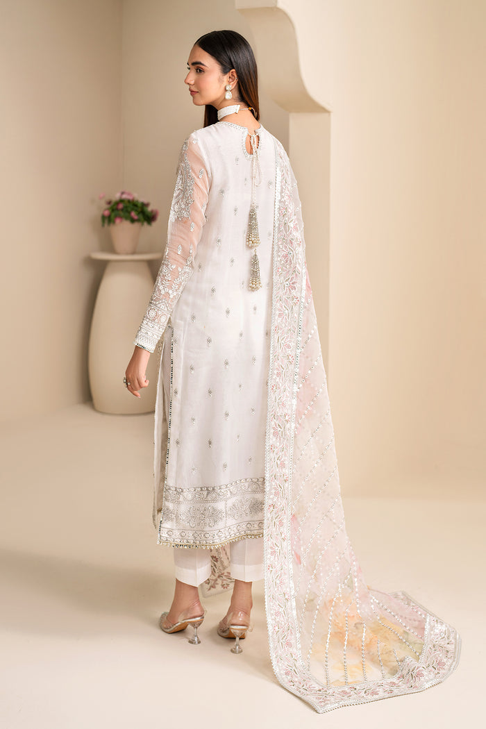 Baroque | Velvet Formals | CHIFFON UF-623 - Designer Dress with Intricate embroidery and embellishments. Shop elegent wedding dress at Maria Faisal.