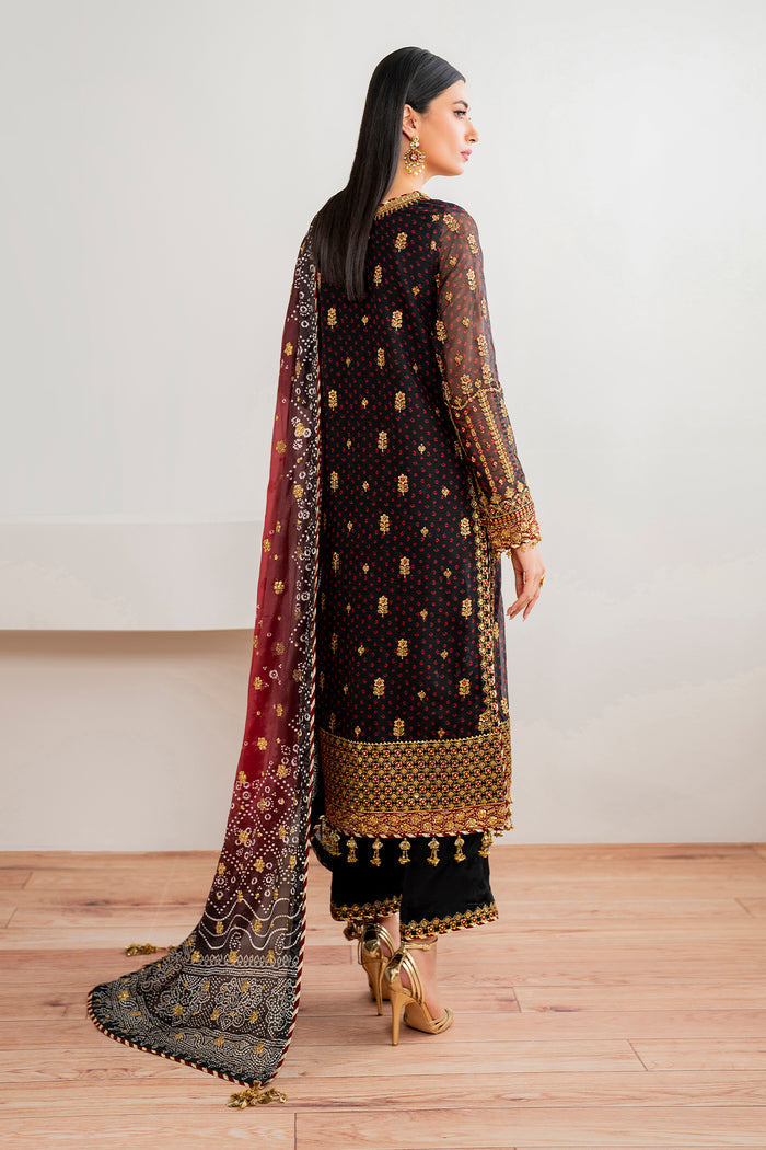 Baroque | Velvet Formals | CHIFFON UF-683 - Designer Dress with Intricate embroidery and embellishments. Shop elegent wedding dress at Maria Faisal.