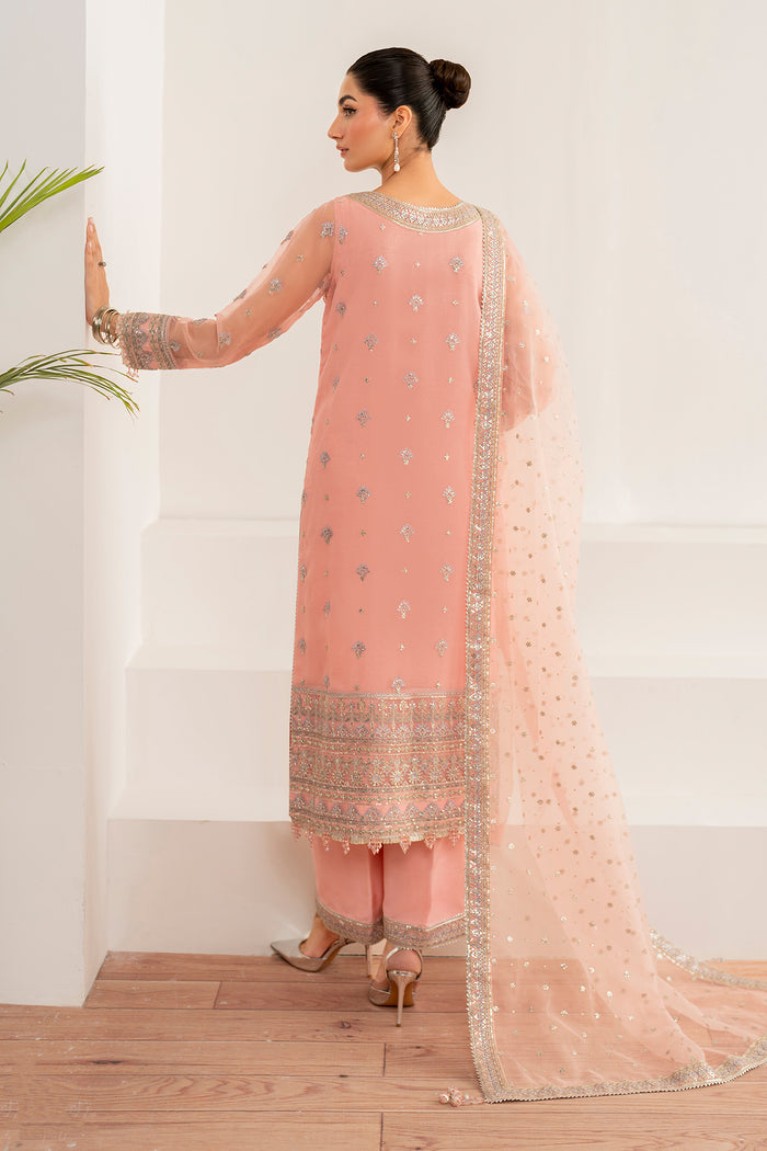 Baroque | Velvet Formals | CHIFFON UF-697 - Designer Dress with Intricate embroidery and embellishments. Shop elegent wedding dress at Maria Faisal.