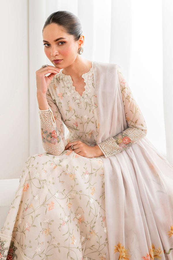 Baroque | Luxury Pret 24 | COTTON PATTI PR-986 - Designer Dress with Intricate embroidery and embellishments. Shop elegent wedding dress at Maria Faisal.