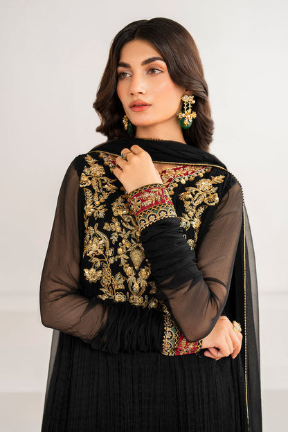 Baroque | Luxury Pret 24 | CRUSH CHIFFON PR-992 - Designer Dress with Intricate embroidery and embellishments. Shop elegent wedding dress at Maria Faisal.