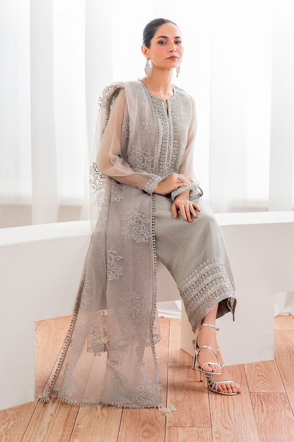 Baroque | Luxury Pret 24 | CHIFFON PR-988 - Designer Dress with Intricate embroidery and embellishments. Shop elegent wedding dress at Maria Faisal.