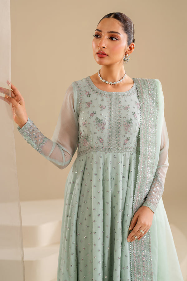 Baroque | Luxury Pret 24 | CHIFFON PR-925 - Designer Dress with Intricate embroidery and embellishments. Shop elegent wedding dress at Maria Faisal.