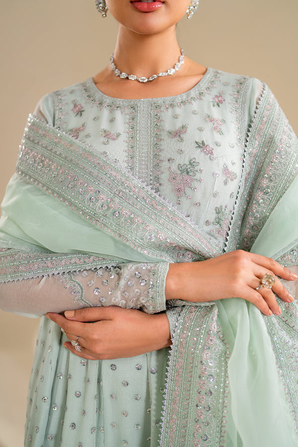 Baroque | Luxury Pret 24 | CHIFFON PR-925 - Designer Dress with Intricate embroidery and embellishments. Shop elegent wedding dress at Maria Faisal.