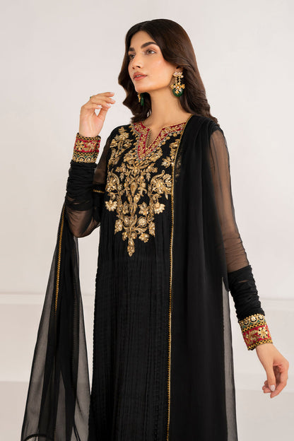Baroque | Luxury Pret 24 | CRUSH CHIFFON PR-992 - Designer Dress with Intricate embroidery and embellishments. Shop elegent wedding dress at Maria Faisal.