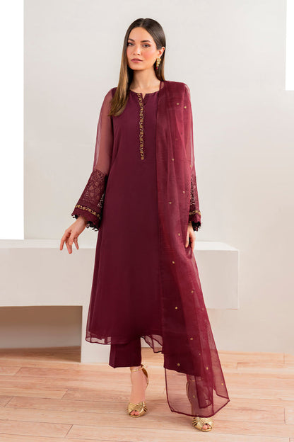 Baroque | Luxury Pret 24 | CHIFFON PR-981 - Designer Dress with Intricate embroidery and embellishments. Shop elegent wedding dress at Maria Faisal.