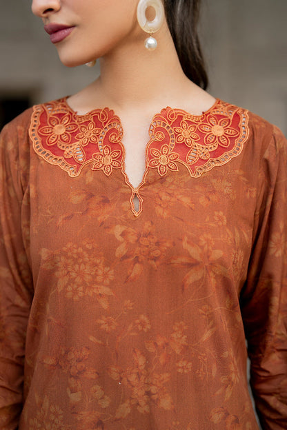 Baroque | Luxury Pret 24 | VISCOSE UF-720 - Designer Dress with Intricate embroidery and embellishments. Shop elegent wedding dress at Maria Faisal.