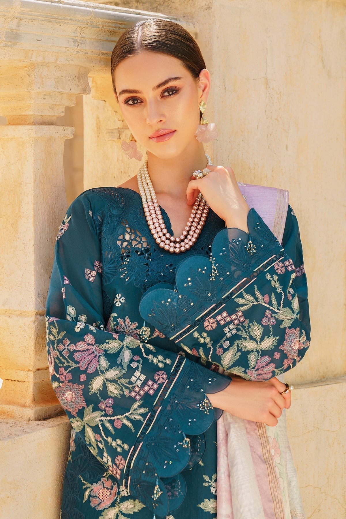 Baroque | Swiss Lawn 24 | SL12-D02 - Designer Dress - Maria Faisal