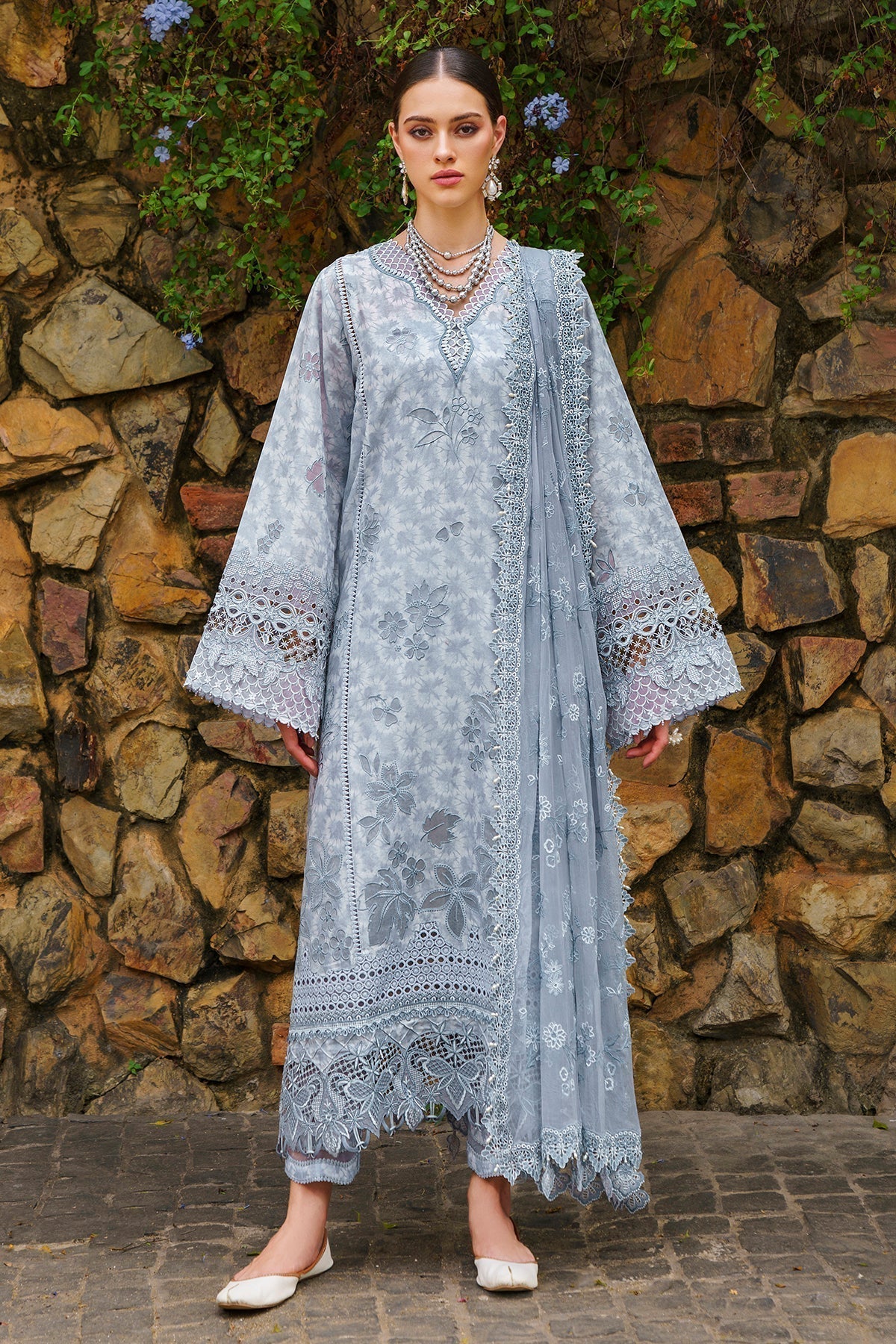 Baroque | Swiss Lawn 24 | SL12-D05 - Designer Dress - Maria Faisal