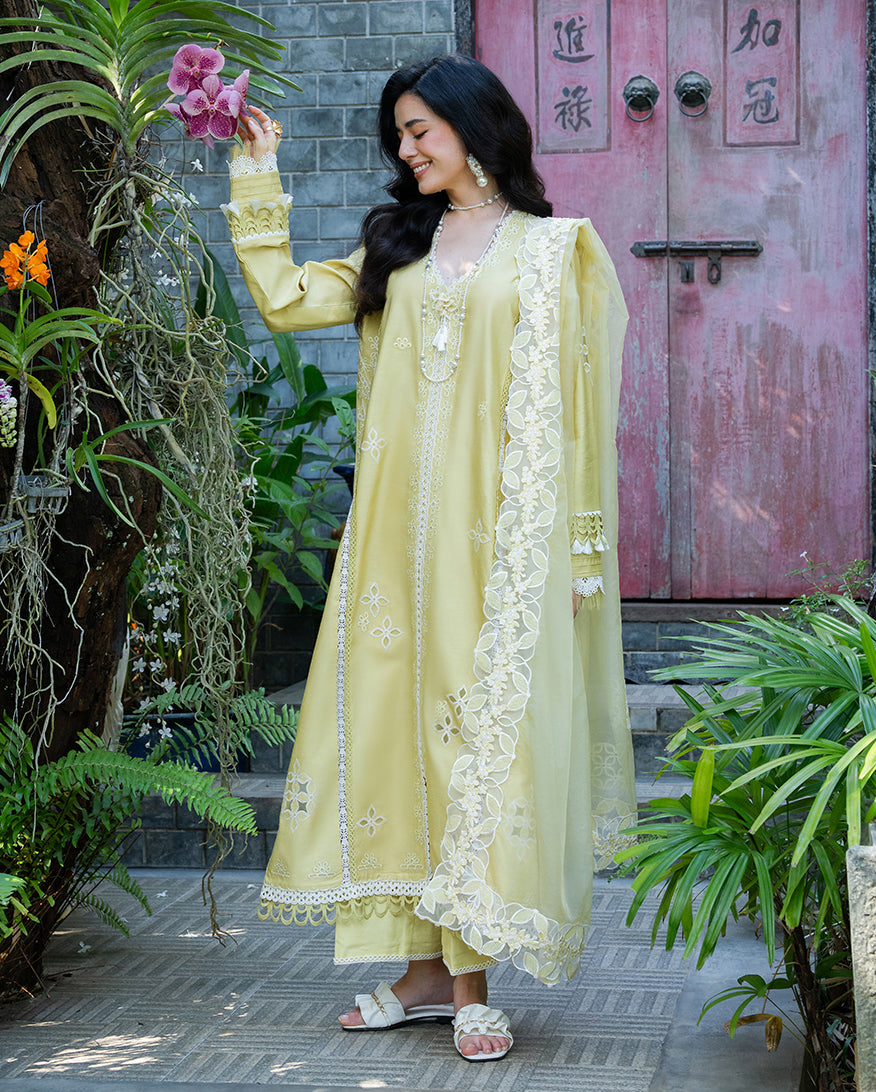 Mushq | La Toscana Casual Pret | Bella Vigna - Luxury Dress - available at Maria Faisal in UK and USA.