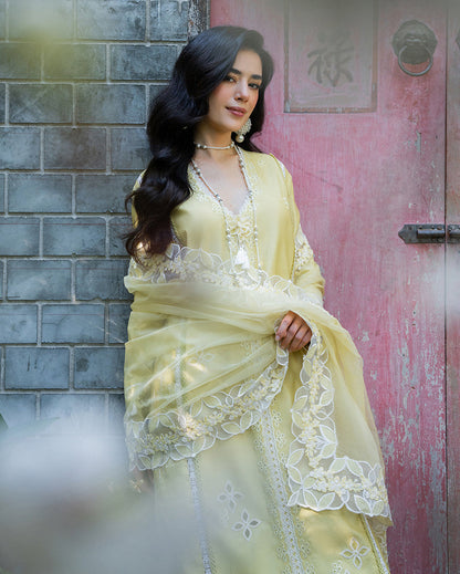 Mushq | La Toscana Casual Pret | Bella Vigna - Luxury Dress - available at Maria Faisal in UK and USA.