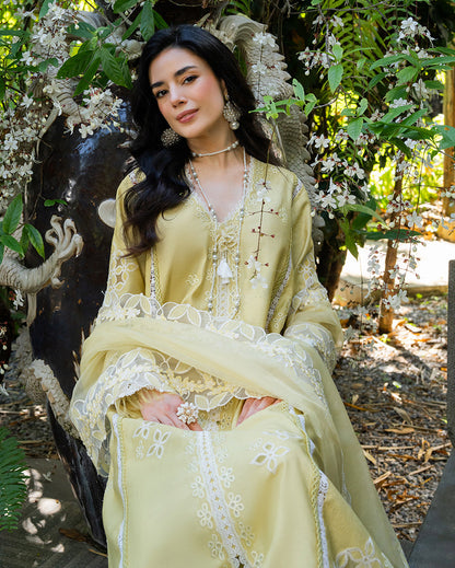 Mushq | La Toscana Casual Pret | Bella Vigna - Luxury Dress - available at Maria Faisal in UK and USA.