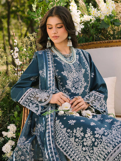 Mahnur | Dahlia Luxury Lawn 25 | Bella by Maria Faisal - Registered Vendor of : Mahnur - type : Ladies Clothes - 100% original wedding dresses