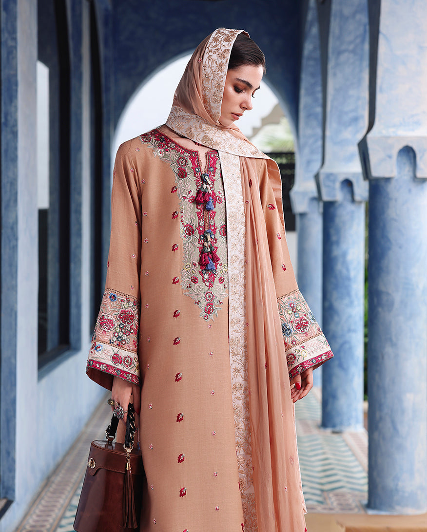Mushq | Nuvera Rawsilk | Belladona Royale - Luxury Dress - available at Maria Faisal in UK and USA.