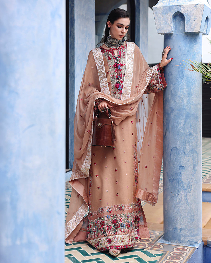 Mushq | Nuvera Rawsilk | Belladona Royale - Luxury Dress - available at Maria Faisal in UK and USA.