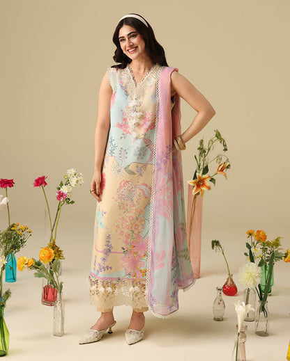 Mushq | Soleil Prints | Bellarosa - Luxury Dress - available at Maria Faisal in UK and USA.