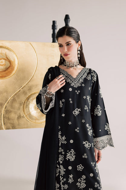 Batik | Festive Eid 26 | Black Aura - Luxury Dress - available at Maria Faisal in UK and USA.