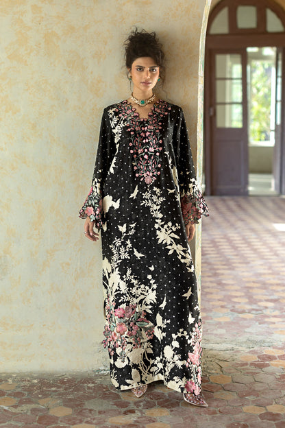 Zainab Chottani | Summer Edition 26 | Black Charm Kaftan - Formal Dress - available at Maria Faisal in UK and USA.