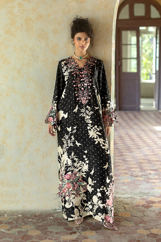 Zainab Chottani | Summer Edition 26 | Black Charm Kaftan - Formal Dress - available at Maria Faisal in UK and USA.