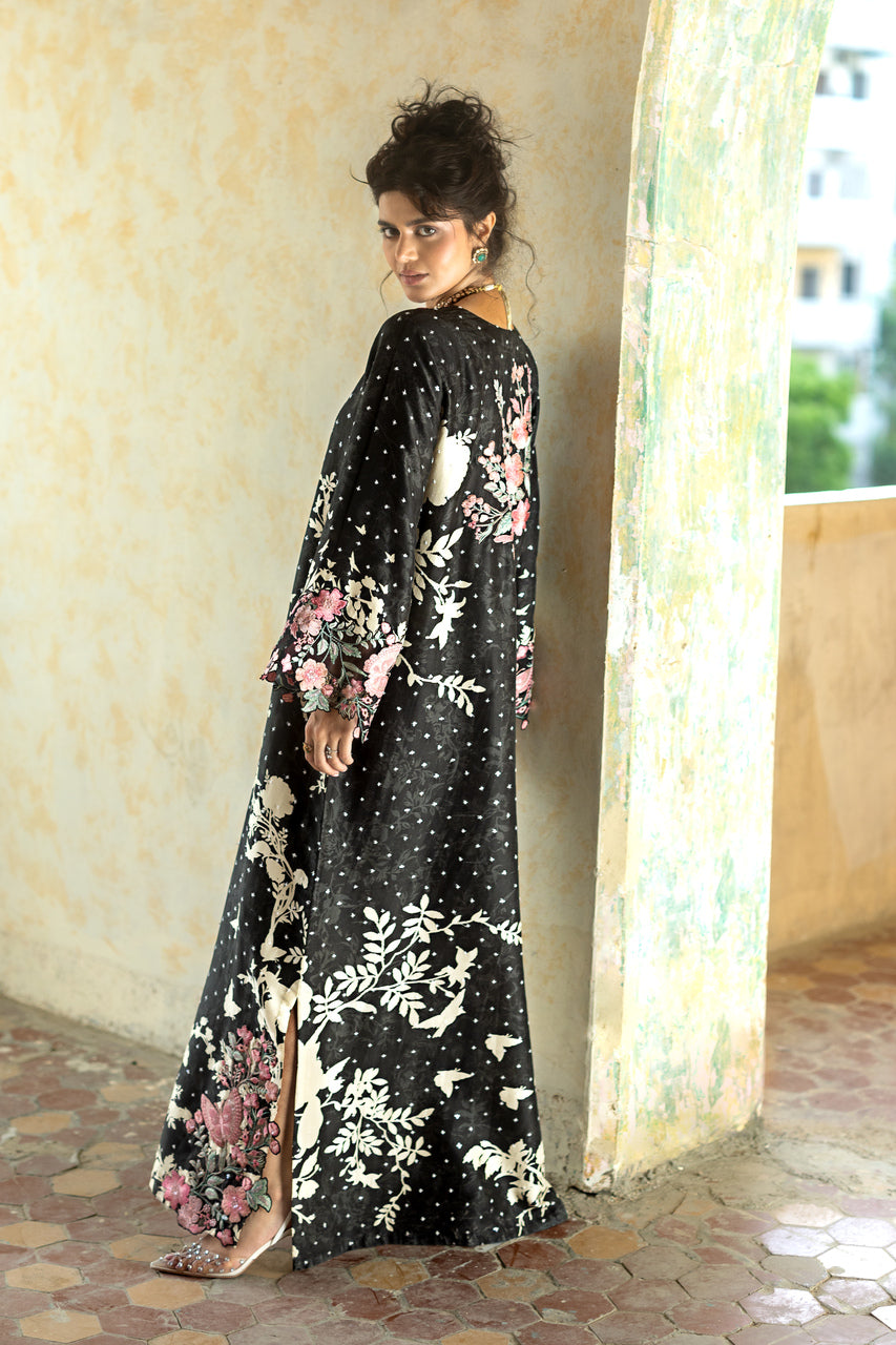 Zainab Chottani | Summer Edition 26 | Black Charm Kaftan - Formal Dress - available at Maria Faisal in UK and USA.