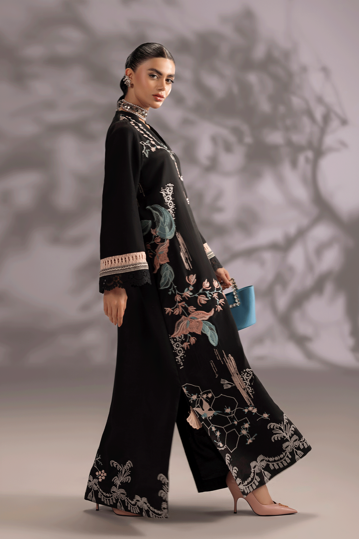 Erum Khan | Summer Whisper | Lady Charm - Luxury Dress - available at Maria Faisal in UK and USA.