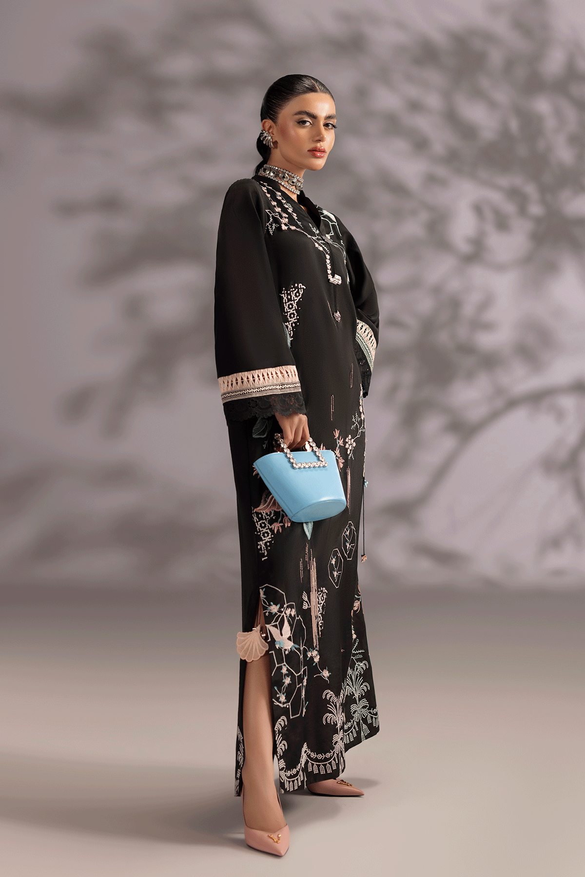 Erum Khan | Summer Whisper | Lady Charm - Luxury Dress - available at Maria Faisal in UK and USA.