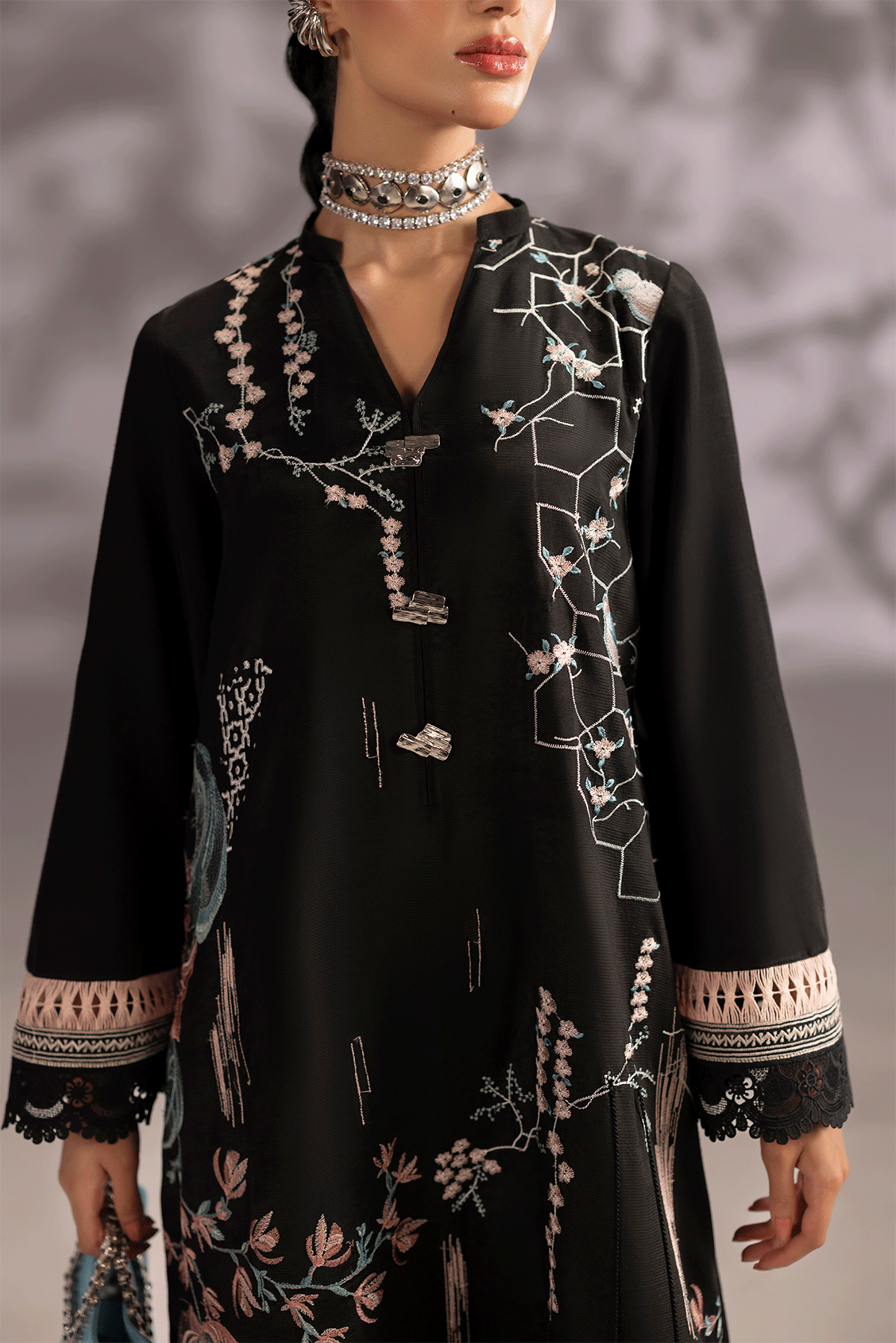 Erum Khan | Summer Whisper | Lady Charm - Luxury Dress - available at Maria Faisal in UK and USA.